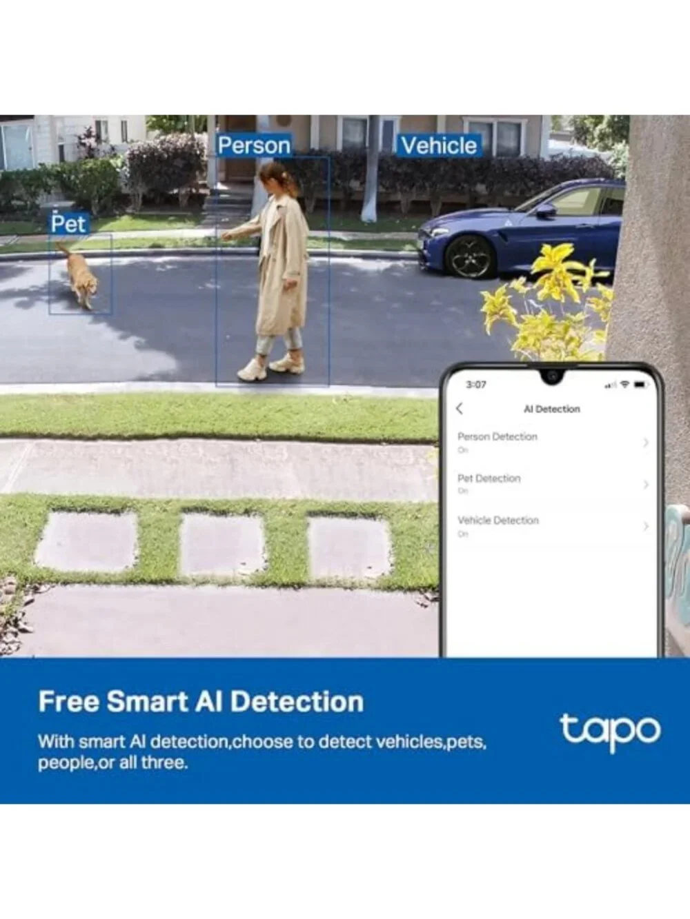 2K+ Indoor/Outdoor Wired Security Camera for Baby Monitoring & Home Surveillance